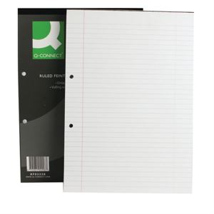 A4 Refill Pad - Feint Ruled Margin Head Bound - 160 Pages - Pack of 10