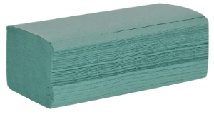 V-Fold Hand Towels - 1 Ply - Green - 210x250mm (WxL) - 5000 Sheets