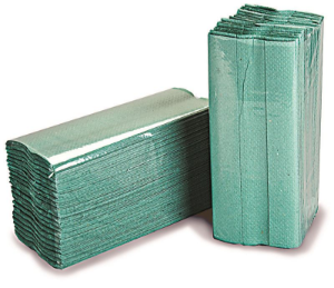 C-Fold Hand Towels - 1 Ply - Green - 2640 Sheets