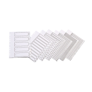 A-Z (20 Part) Indexed Dividers - A4 - White