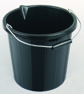 WR15BL-- black builders bucket