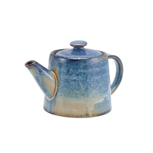 Terra Porcelain - Aqua Blue Teapot - 17.6oz Case of 6