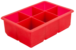 Red Silicone Ice Mould 6 section