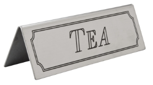 3464 Stainless Steel Tea Table Sign