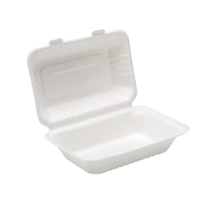 Bagasse Lunch Box - 9" X 6" - Case 250