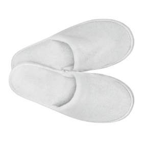 White Towelling Slippers
