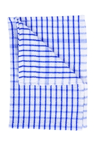 White Blue Check T Towel